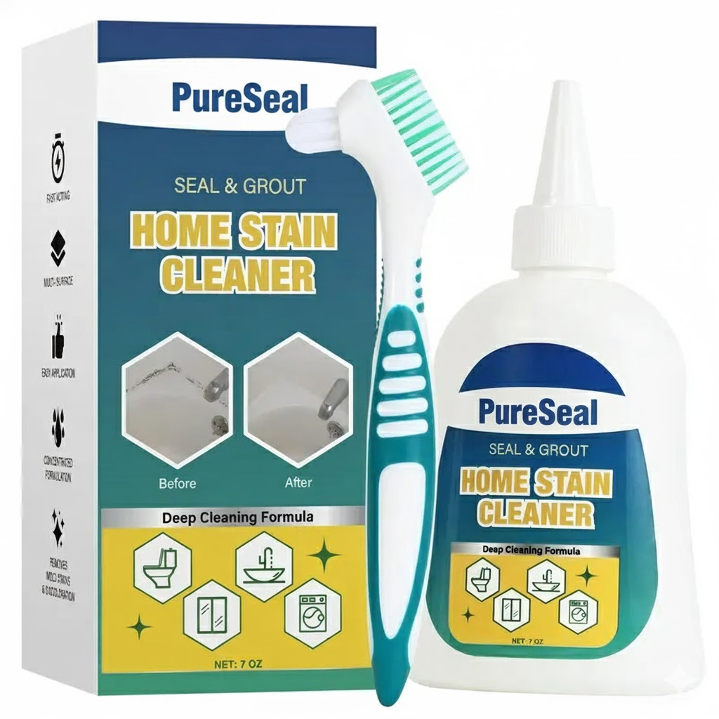 PureSeal Mold Remover Gel + Scrub Brush | Heavy-Duty Mildew Cleaner (7 oz)