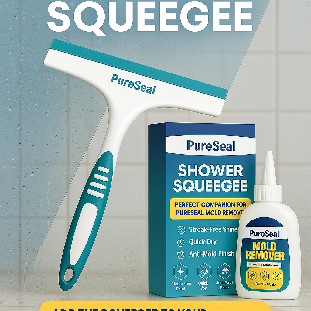 PureSeal Shower Squeegee – Streak-Free Glass & Tile Cleaner | Perfect Companion for PureSeal Mold Remover